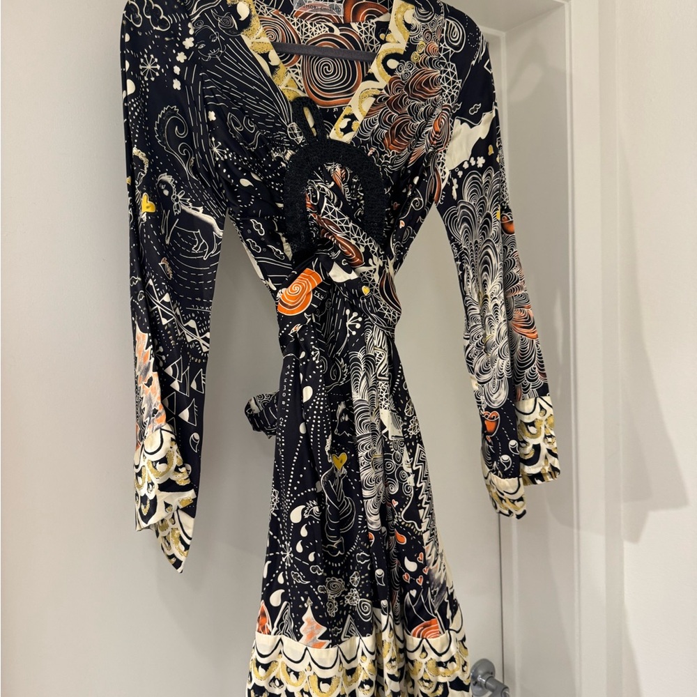 Elegant Black and Orange Women's Dress